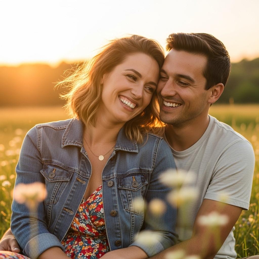 Happy couple sharing a moment